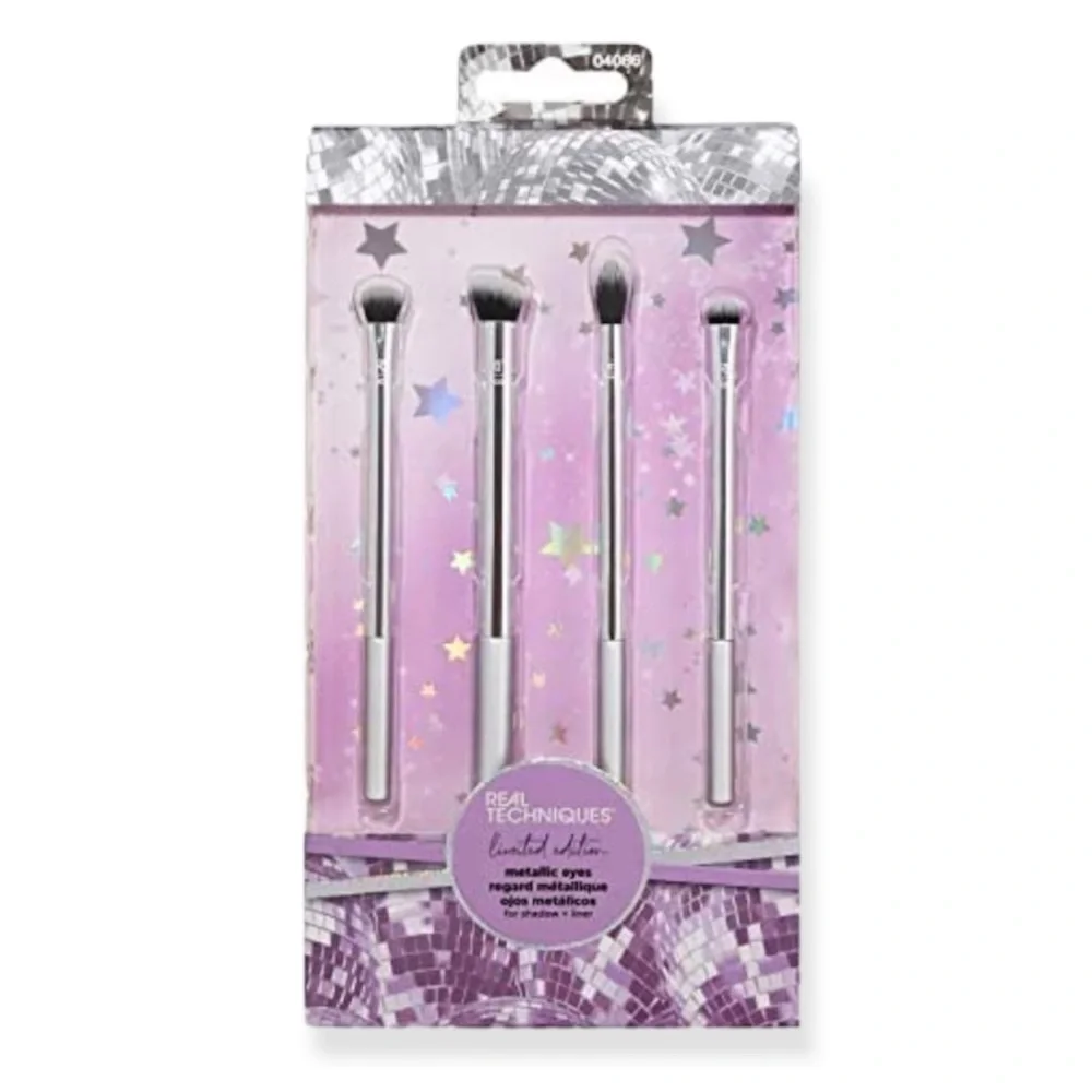 REAL TECHNIQUES Metallic Eyes Brush Set NWT